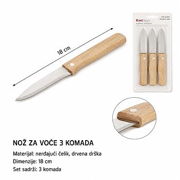 KMT Nož za voće sa drvenom drškom 2407172 Set od 3 noža za voće sa na lalafo.rs KMT Nož za voće sa drvenom drškom 2407172 Set od 3 noža za voće sa