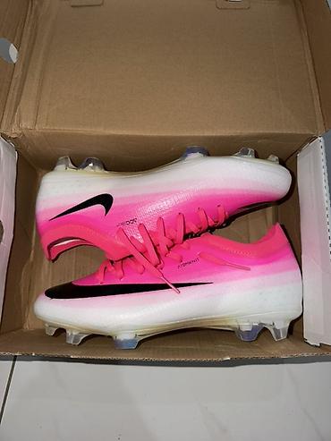 настольная игра футбол: Футбольные бутсы Nike Mercurial Vapor - Цвет: розовый/белый с чёрным — 2