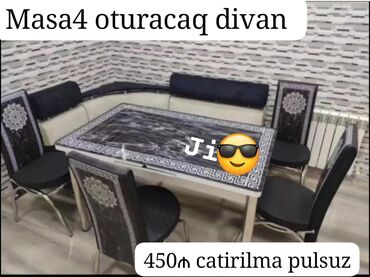 Çarpayılar: Künc divan və masa desti