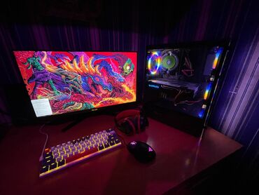 asus tuf f15: Gaming Kompüter + ASUS TUF Monitor + Razer Basilisk Mouse + Hoco