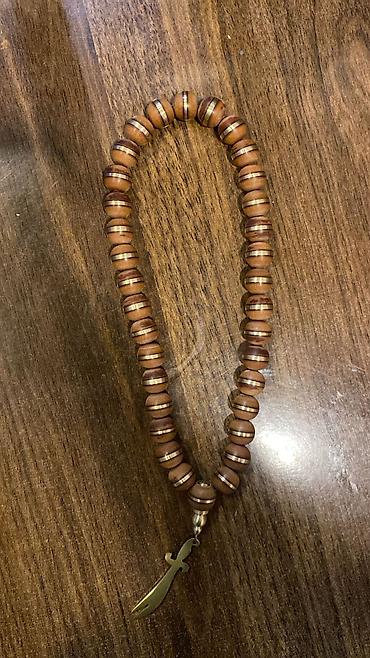 Təsbehlər: Taxta təsbeh dəsti - Material: taxta muncuqlar (tünd qəhvəyi və — 4