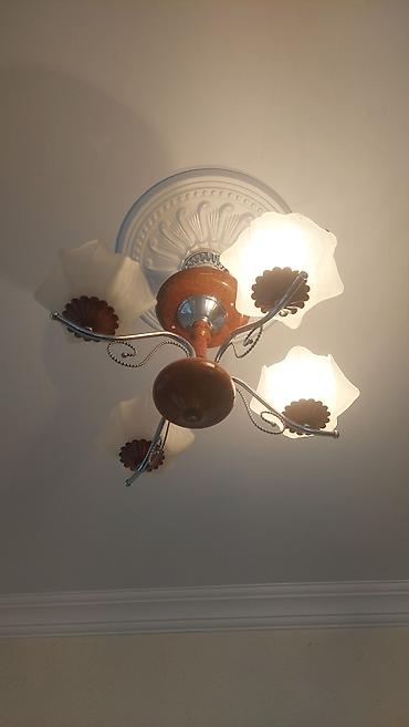 led lyustralar: Çılçıraq, 4 lampa, Şüşə — 3
