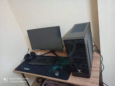 kondisioner qiymeti: Stolüstü kompüter seti tecili ucuz qiymete Monitor 240 hz 0.5 ms