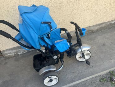 летние коляски: Коляска, цвет - Голубой, Б/у