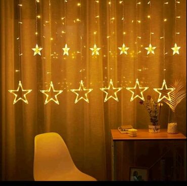 Praznična dekoracija: Led zavese sa raznim visecim oblicima, duzina 3m, cena 3300 — 3