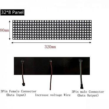 Osvetljenje: LED PANEL 8X32 WS2812B 256 PIXEL SMART MODUL | *U ponudi 5V — 6