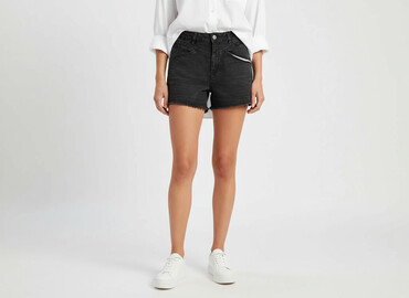 krótkie spodenki damskie z wysokim stanem duże rozmiary: Beloved, Shorts for women, size M