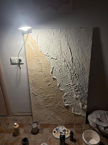 təbaşir və pastel: Tekstural abstrakt tablo – əl işi - Texnika: qalın tekstural — 2