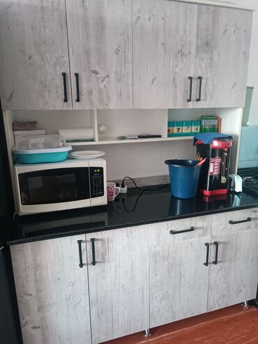 кухнный шкаф: Кухонный гарнитур, Шкаф, цвет - Серый, Б/у