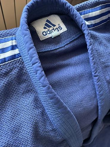 adidas idman geyimleri: Adidas mavi cüdo/kempo gi dəsti - Brend: adidas klassik üç zolaqlı — 1