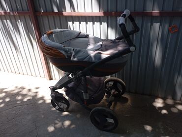 Коляски: Коляска, цвет - Серебристый, Б/у — 15