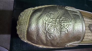 mou obuca: Ralph Lauren ženske espadrile – zlatne - Model: espadrile sa — 1