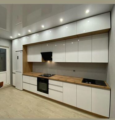 шкафчики кухонные: Ашкана гарнитуру, Жаңы, түсү - Ак, МДФ, Акысыз жеткирүү