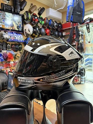 velo kaska: AXX tam üzlü motosiklet dəbilqəsi - Tip: Full-face (vizorlu) — 1