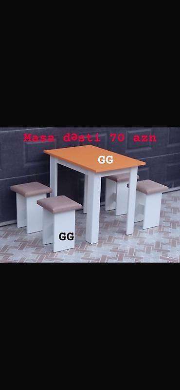 Столы и стулья: Mebel kateqoriyası – masa və oturacaq dəstləri 1) 4 nəfərlik yemək — 3