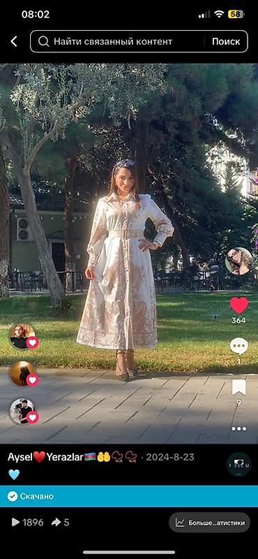 yeñ fason: Zərif naxışlı uzun paltar - Stil: köynək-kəsimli maxi paltar - Rəng — 1