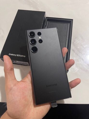 Samsung: Samsung Galaxy S23 Ultra, Б/у, 256 ГБ, цвет - Черный, 1 SIM, 2 SIM, eSIM