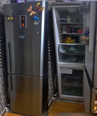 Холодильники: Б/у Холодильник No frost, Двухкамерный, цвет - Серый