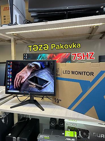 Monitorlar: MONSTER 19" LED Monitor TƏZƏ❗️ bağlı qutu. SAY VAR 75 HZ - Ekran — 1