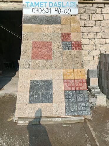 Beton plitələr: Məhsul: Beton mozaik səki/daş döşəmə plitələri Təsvir: - Açıq bej — 7