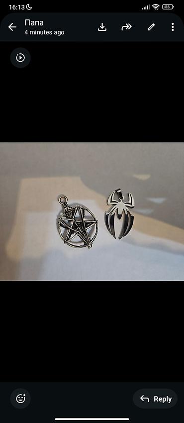 Bijuteriya: Metal asqı dəsti – 2 ədəd - Material: metal ərintisi, gümüş rəng — 2