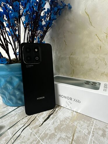 uguz telefon: Honor X6b, 256 GB, rəng - Qara, Barmaq izi, İki sim kartlı, Face ID