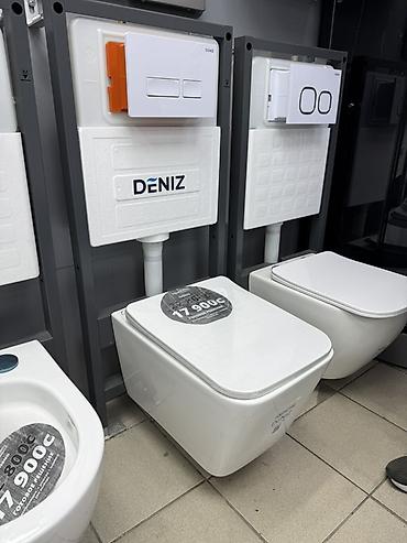 Подвесной унитаз с инсталляцией DENIZ - Комплект: скрытая инсталляция