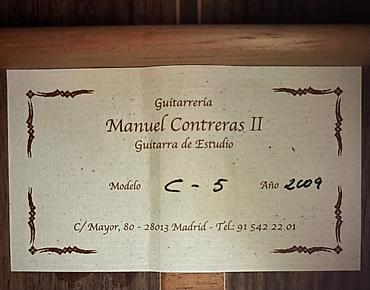gitara klasik: Manuel Contreras II "C-5" İspan gitara ustası Manuel Kontrerasın əl — 3