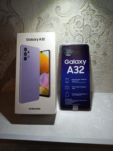 samsung telefonlar qiymeti: Samsung Galaxy A32, 128 GB, rəng - Bənövşəyi, Barmaq izi, Sensor, İki sim kartlı