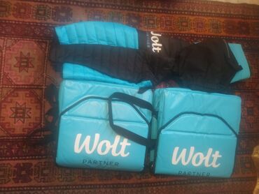 ПО для бизнеса: Wolt kuryer dəsti - 2 ədəd Wolt Partner izotermik çatdırılma çantası
