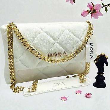 Torbe: Torba MONA – elegantna ženska crossbody/ramena torba sa zlatnim lancem — 11