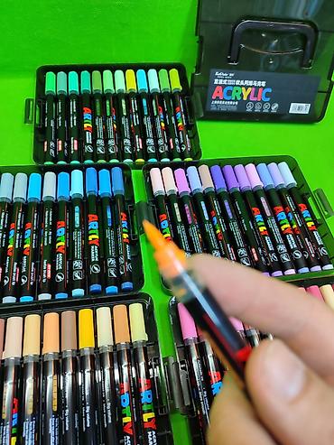 акриловая: Маркеры акриловые 60 штук для детского рисования и творчества🖍️ — 4