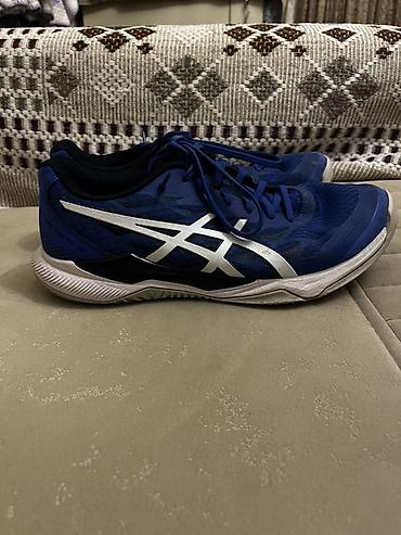 Мужская обувь: ASICS Gel-Tactic12 voleyball ayaqqabısı - Rəng: Kobalt mavi, ağ loqo — 2