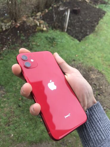 Apple iPhone: IPhone 11, 64 GB, Qırmızı, Face ID