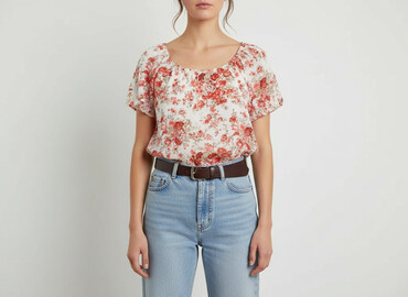 modne bluzki plus size: Жіноча блуза, розмір L