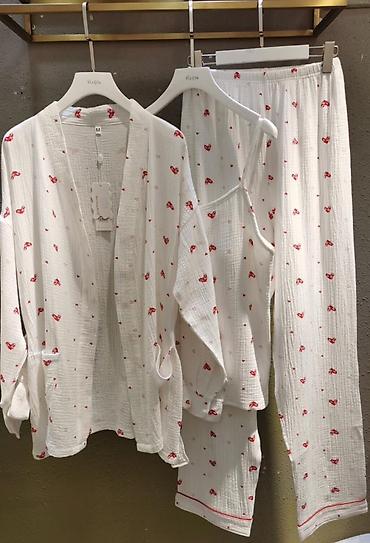 Пижамы: Пижама, Шелк, Для невесты, На пуговицах, Парный набор, L, M, 2XL — 10