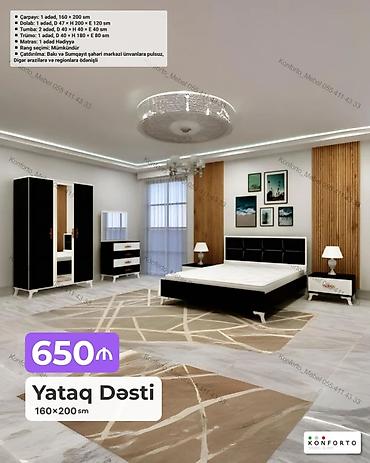 Yataq Dəsti – 160×200 sm Komplekt: - Çarpayı: 1 ədəd, 160×200 sm - lalafo.az -da Yataq Dəsti – 160×200 sm Komplekt: - Çarpayı: 1 ədəd, 160×200 sm -