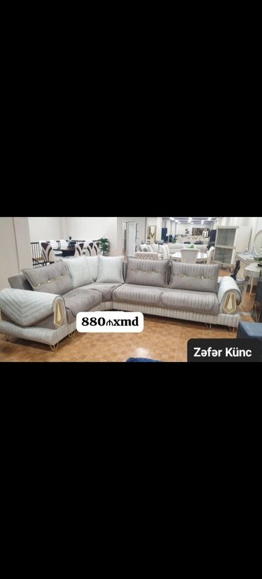 Divanlar: Künc divan, Açılmayan, Bazasız, Vеlur parça — 9