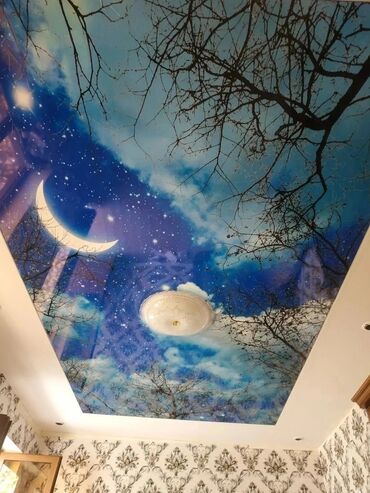 Натяжной потолок: Натяжной потолок Глянцевое, Матовое, 3D потолки Бесплатный замер, Гарантия, Бесплатная консультация — 10