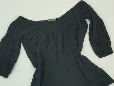 gładka bluzki z krótkim rękawem: Blouse, L (EU 40), condition - Good