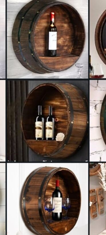 Kağız oboylar: Divar interyer. Dekorativ Taxta yarım boçka sifarişlə. Dekor yarı — 3