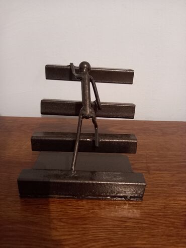Heykəlciklər: Metal dekorativ heykəl kompozisiyası - Material: qara metal/ dəmir — 7