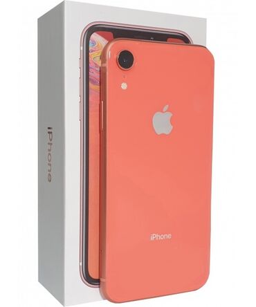 Apple iPhone: IPhone Xr, Б/у, 256 ГБ, Коралловый, Чехол, Кабель, Коробка, 75 %