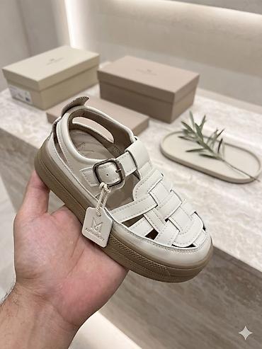 детские кожаные босоножки: Uşaq üçün zəncirli (balıqçı üslublu) sandalet – krem rəng. - Material — 1
