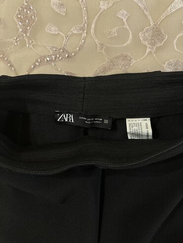 женские лосины под джинсы: Брюки Zara, XS (EU 34), цвет - Черный