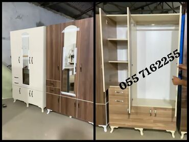 Dolablar: Açılan, 4 qapılı Düz dolab, Qarderob, paltar dolabı — 10