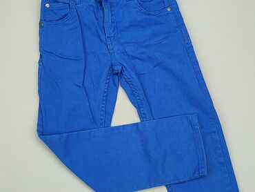high waisted straight leg jeans: Spodnie jeansowe, 4-5 lat, 104/110, stan - Dobry