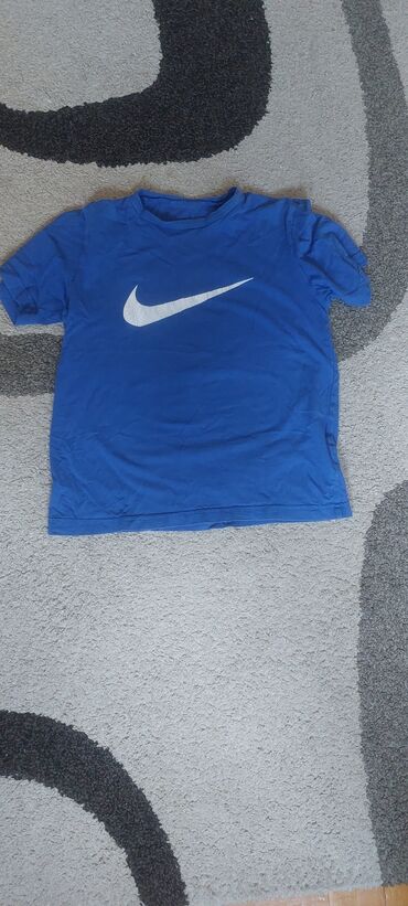 rajf za devojčice: Short sleeves T-shirt, Nike, color - Blue, Cotton