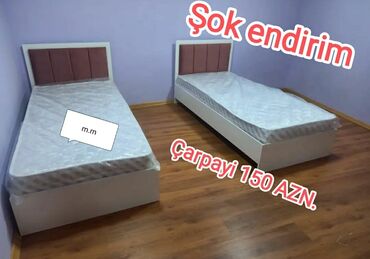 Çarpayılar: Yeni, Təknəfərlik çarpayı, Bazasız, Matras ilə, Siyirməsiz, Azərbaycan — 22