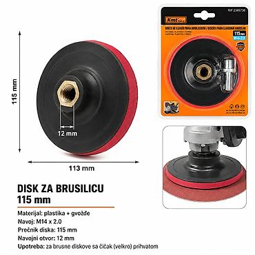 KMT Samolepljiva podloga 2385738 Praktična podloga za brusilicu sa